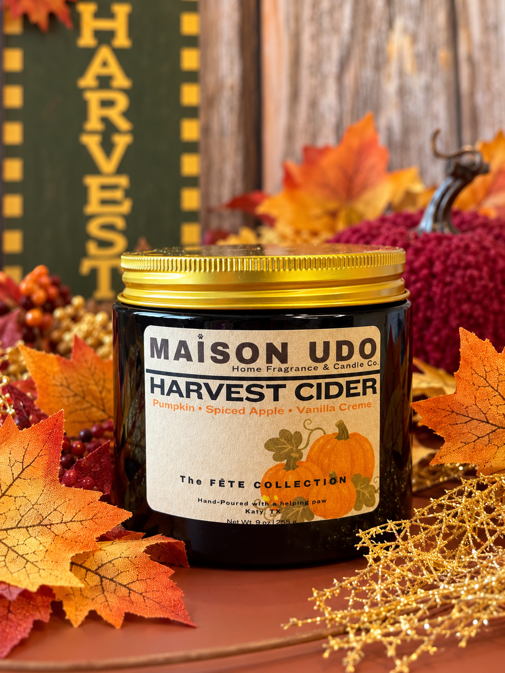HARVEST CIDER (9 oz) – Pumpkin, Spiced Apple & Vanilla Crème